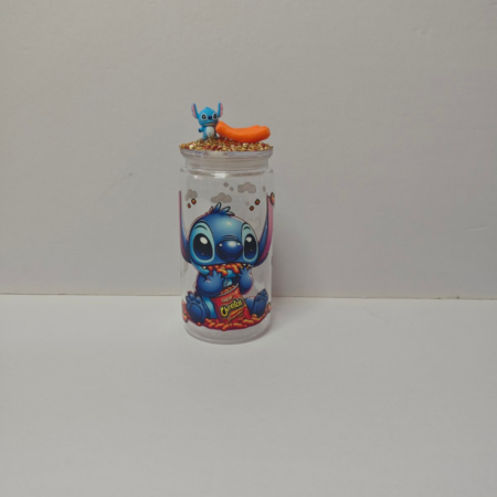 Stitch Cheetos Cup – Διακοσμημένο Ποτήρι με Καπάκι